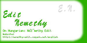 edit nemethy business card